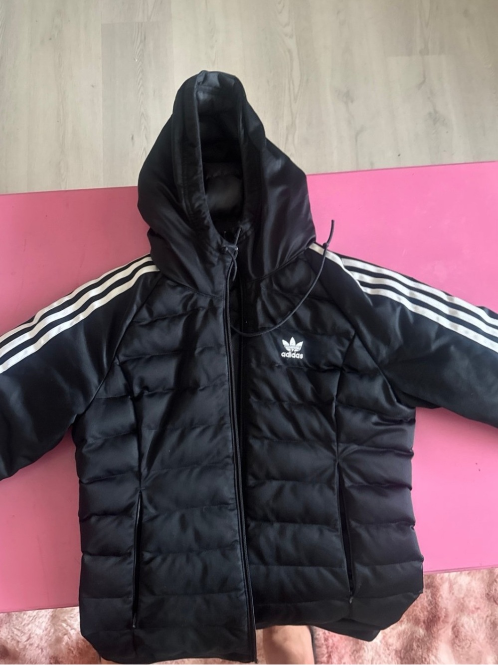 adidas Black Jacket with White Trefoil Label